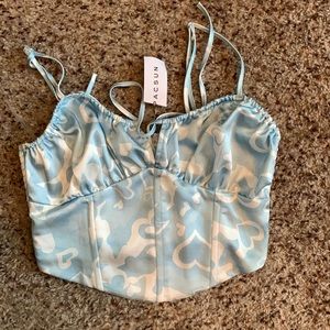 LA hearts tank top with heart detail